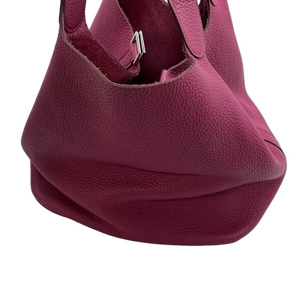 HERMES Picotin Lock Size GM Taurillon Clemence Rose Purple - Picture 14 of 14